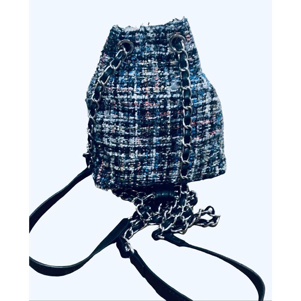 Zara Tweed Mini Rucksak Bag - Picture 4 of 9